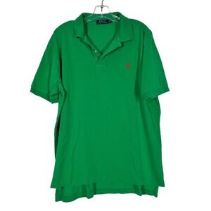 Ralph Lauren Green Polo Shirt XL Pony Short Sleeve